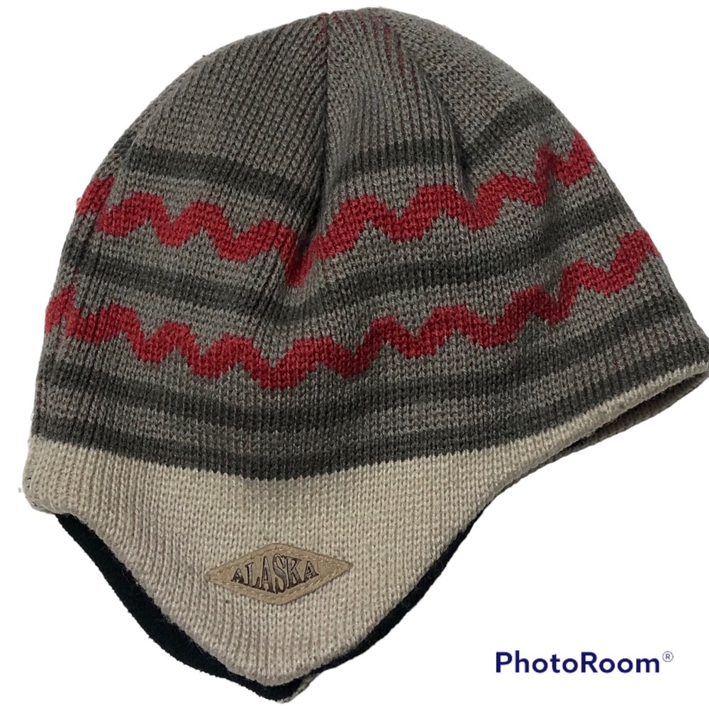 Artic Circle “Alaska Hat” Boys / Teens lSize Large Winter Hat Ski Snow Hat Gray